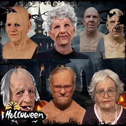 2024 Hot April Fool's Day Wrinkles Head Full Mask Mask Party Supplies Horror Cosplay Props New Old Man Mask Halloween Party