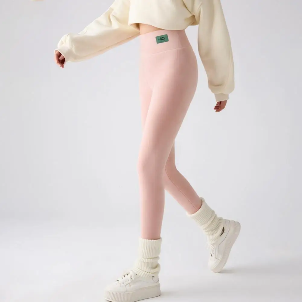 

Autumn Winter High Waist Fleece Sharkskin Leggings Women Seamless Slim Tight-Fit Velvet Thickened Elastic Warm leggings
