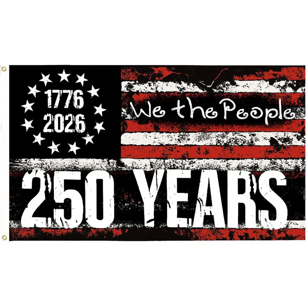 

250th Anniversary 3 Ply Double Sided Flag with Brass Grommets for Outdoor Display