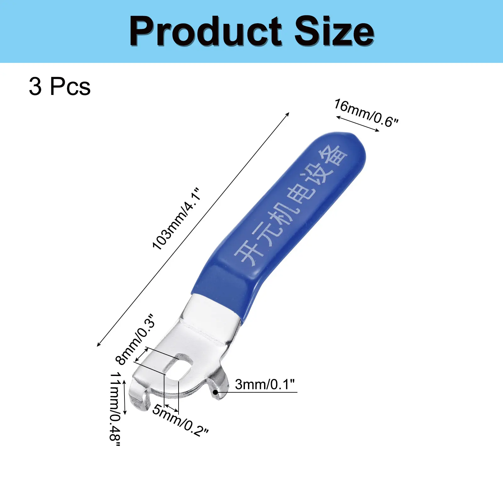 1/3pcs Lever Handle for Ball Valve Metal Valve Handle for Outdoor Faucet Replacement Repair Hose Bib