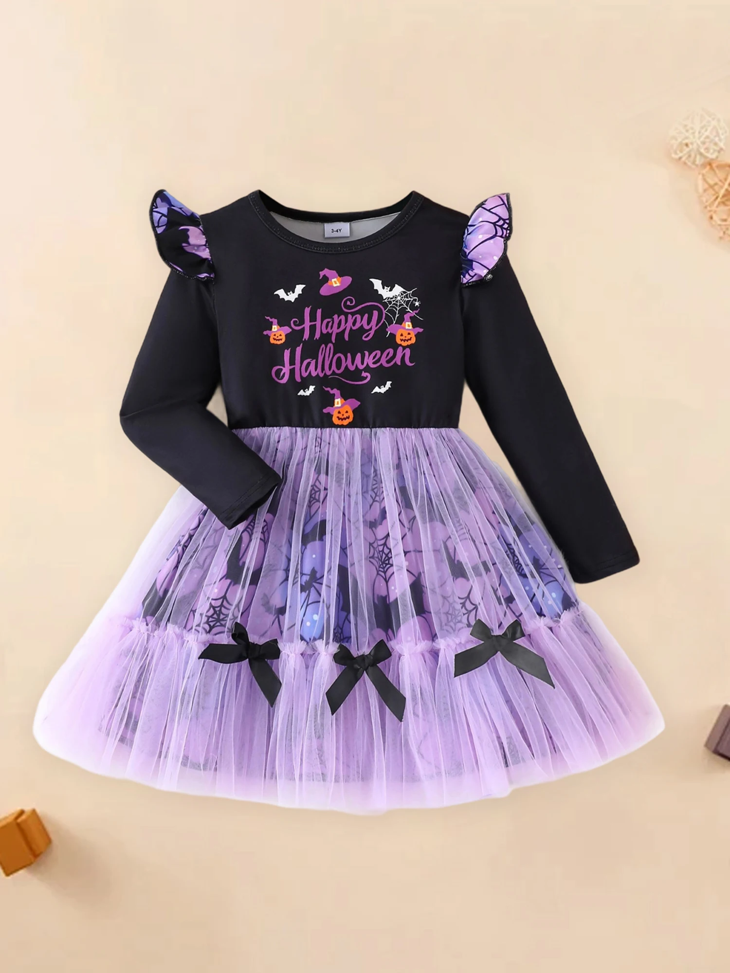 

Toddler Baby Boy Halloween Costume Set with Pumpkin Print Long Sleeve Top and Striped Pants for Kids Halloween Party Outfit