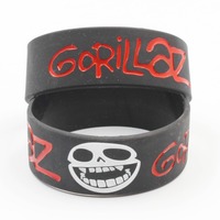 Wide Version Gorillaz Silicone Wristband Cartoon Skull British Virtual Band HIPHOP Color Little Devil Wrist Strap Friend Gift