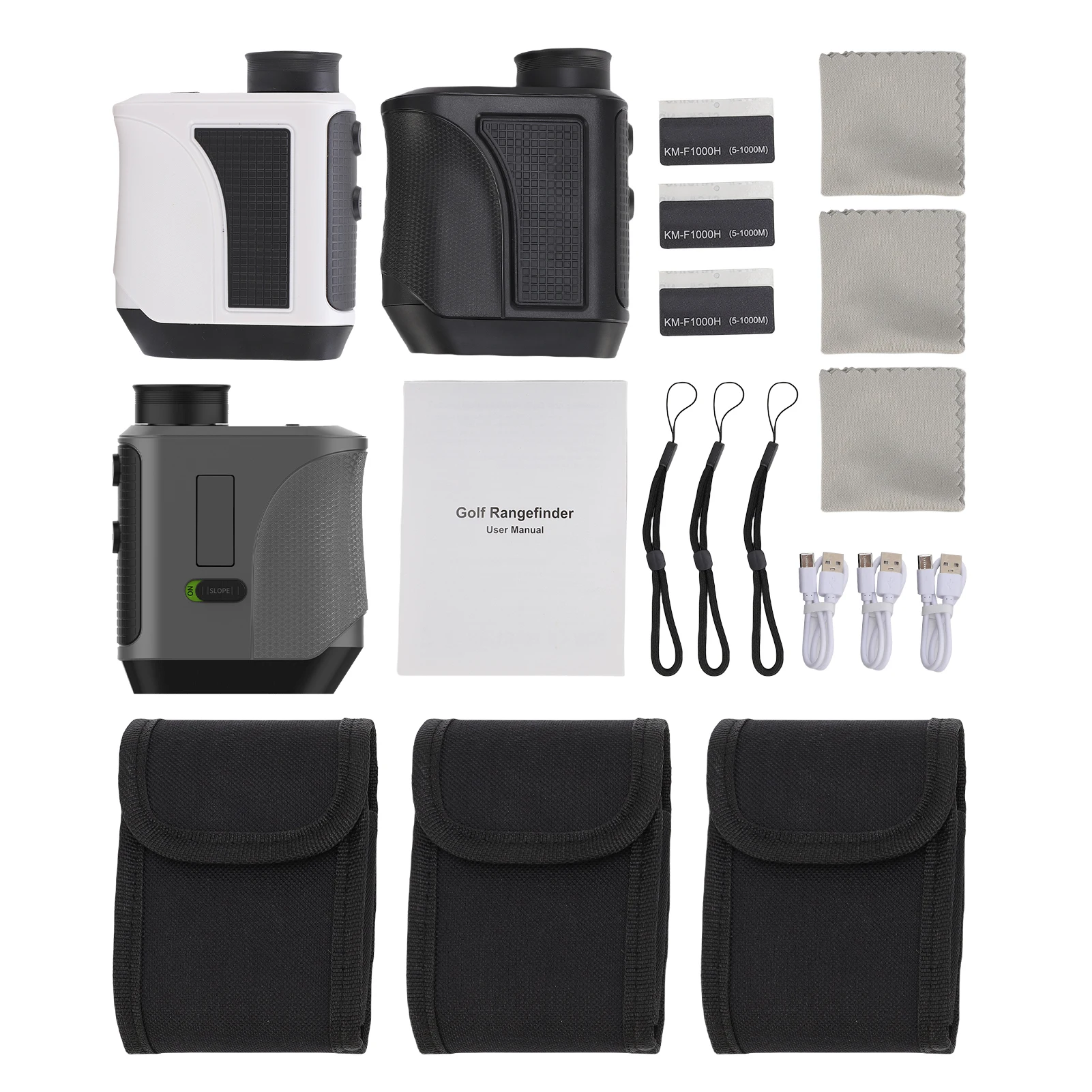 

Rangefinder with Slope , Flagpole Lock, 1000m/1093yd Range Finder, 6.5X Magnification, Vibration Alert, Recharg