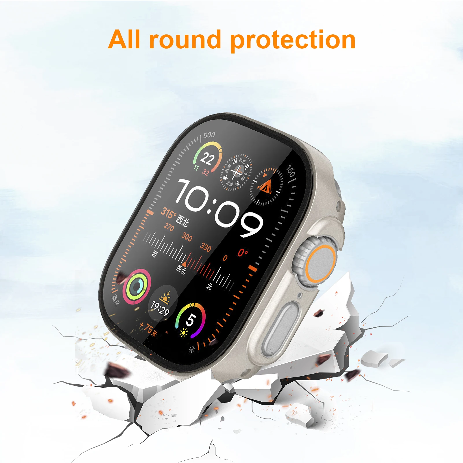 Tempered Glass+Privacy case for Apple Watch ultra 2 49mm Anti-Spy Screen Protector Cover iWatch series 9 8 7 6 SE 44mm 40mm 45mm