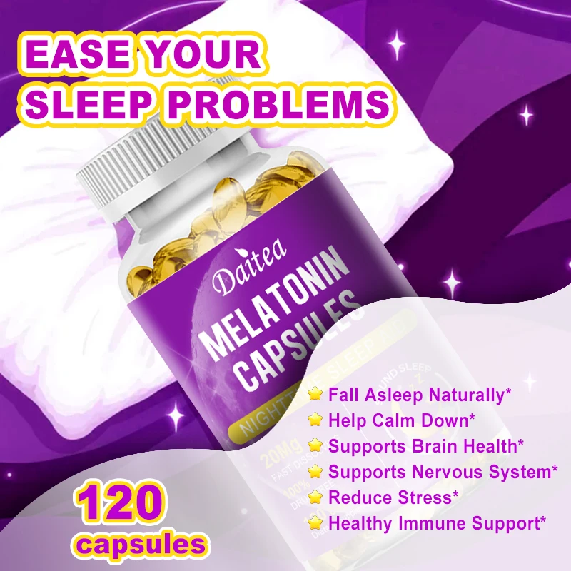 Melatonin 20 Mg Helps Promote Relaxation and Sleep, Supporting Natural Sleep Cycles - Vegan, Gluten-Free, Dairy-Free