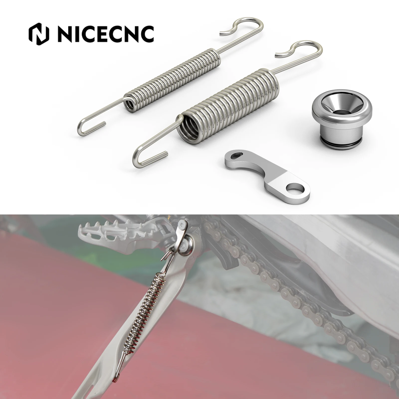 

For 2024 KTM EXC 300 Motorcycle Kickstand Spring Kit XW-F XCF-W 500 EXC-F 450 EXC-F 350 XC-F 250 XC-W 300 EXC 150 SX 125 20223