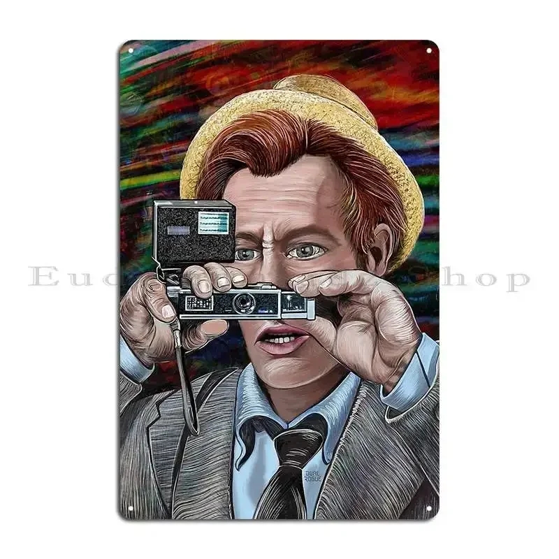 Letrero Metálico Kolchak Night Stalker Monster Hunter con Cámara de 16mm, Diseño para Sala de Estar, Mural de Pared de Cine, Póster de Lata de Cine