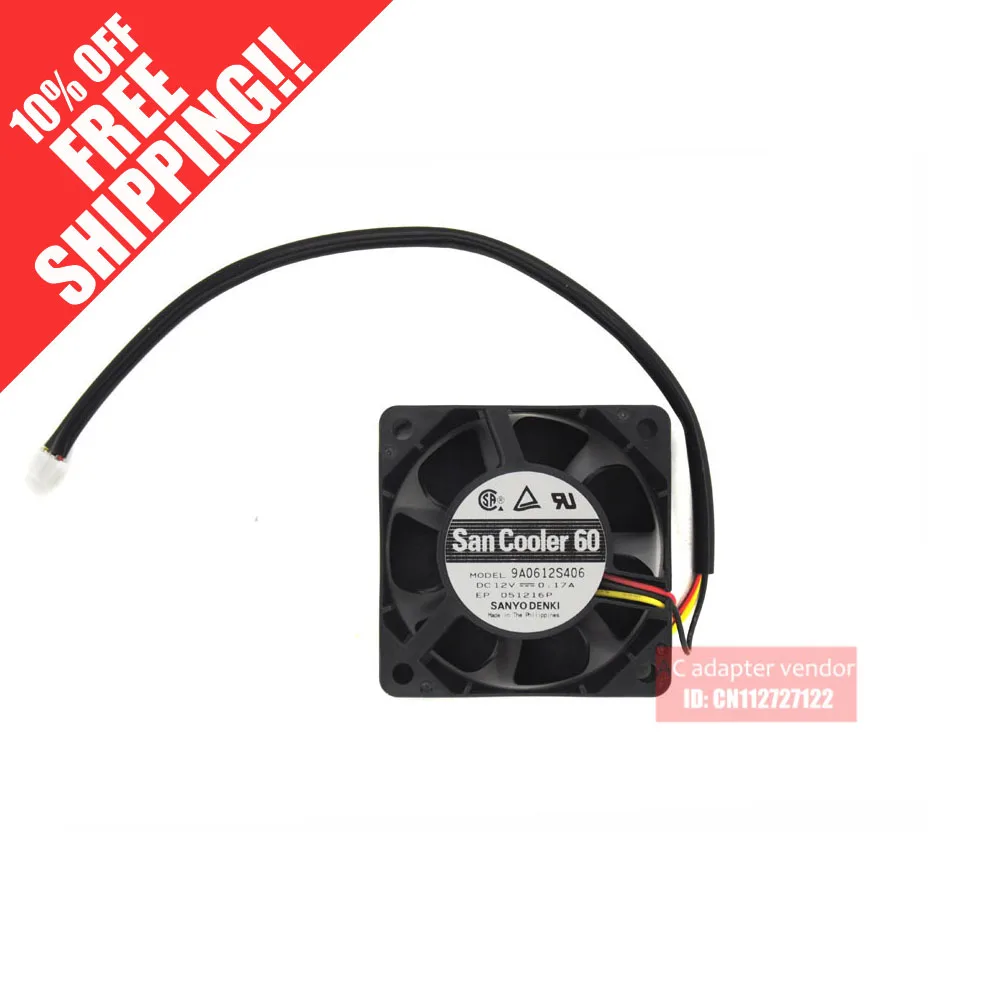 

НОВЫЙ SAN COOLER 60 6025 12 В 6 см бесшумный охлаждающий вентилятор 9A0612S406