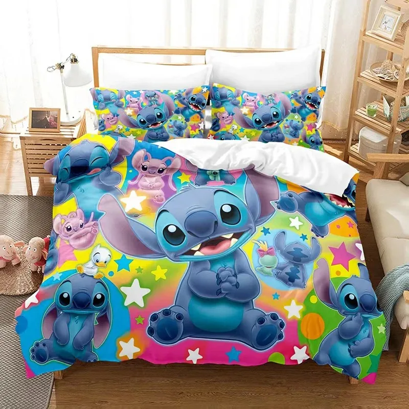 Imagem -06 - Conjunto de Cama Ponto Disney para Decoração do Quarto Capa de Edredão Colcha Fronha Rainha Gêmea e King Size Desenhos Animados de Anime