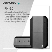 DEEPCOOL FH-10 Chassis Fan Hub SATA Power Supply PWM Fan Adjustment Supports 10 4Pin Fan Connections Motherboard Cable Hub