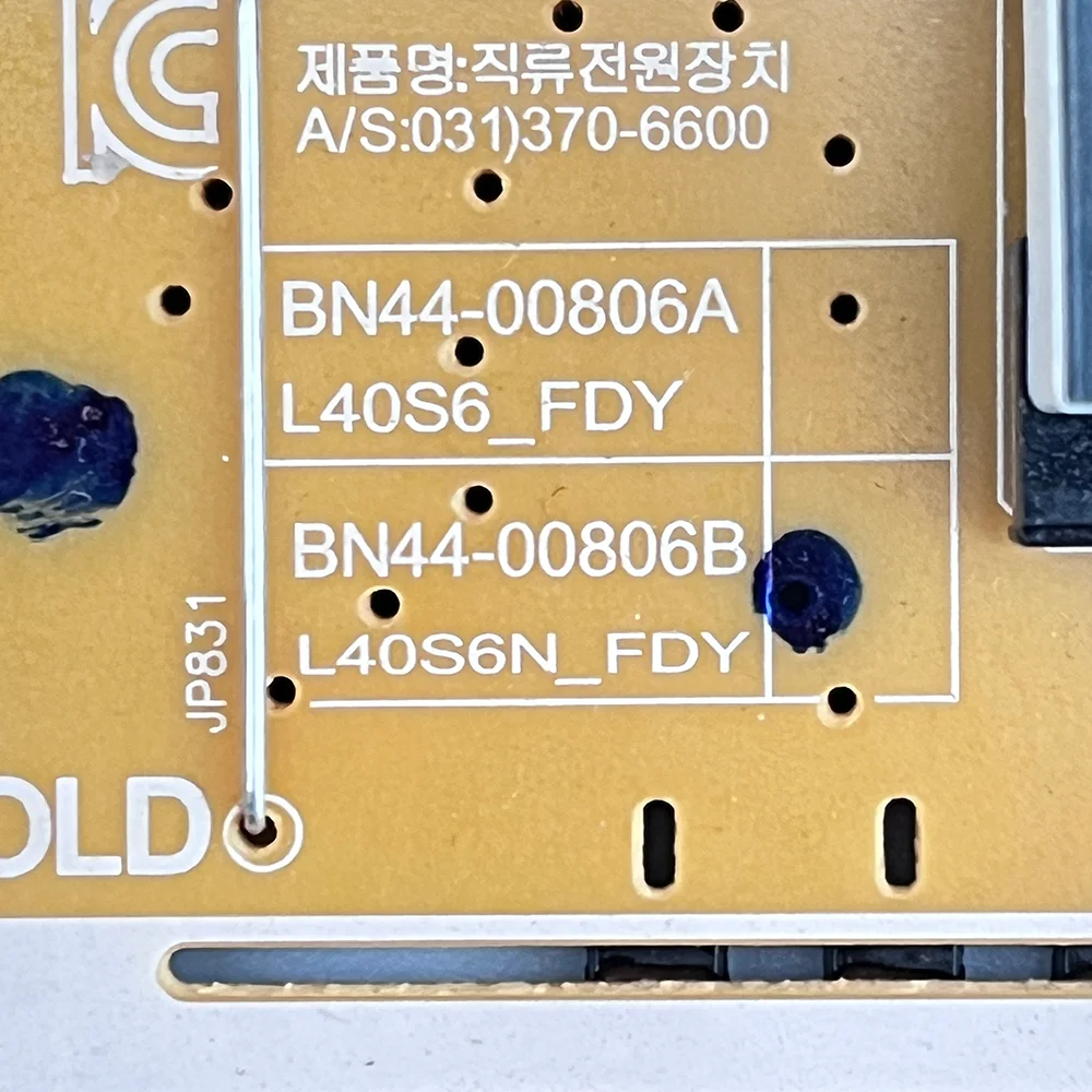 BN44-00806A = บอร์ดจ่ายไฟ L40S6N_FDY BN44-00806B สำหรับ UN40MU6300F UE40JU6400K UE40MU6120KXXU UE40KU6172UXXH UE40JU6670U