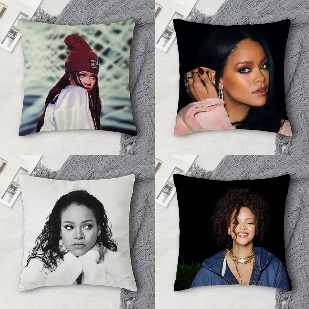 

R-Rihanna Double-sided Printed Square Decorative Cushion Cover for Sofa Living Room Home Decor