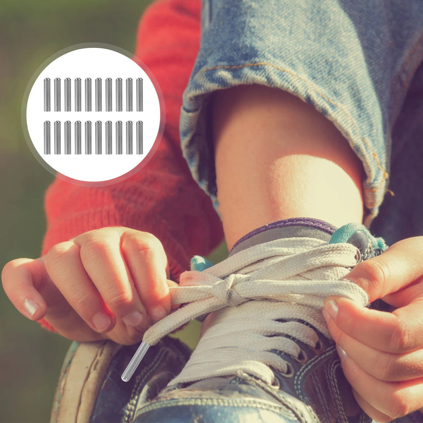 

20Pcs Durable Metal Shoelace Buckle Clasp DIY Shoestring Tips Replacement Accessories Shoelace Tips Metal DIY Shoestring Buckle