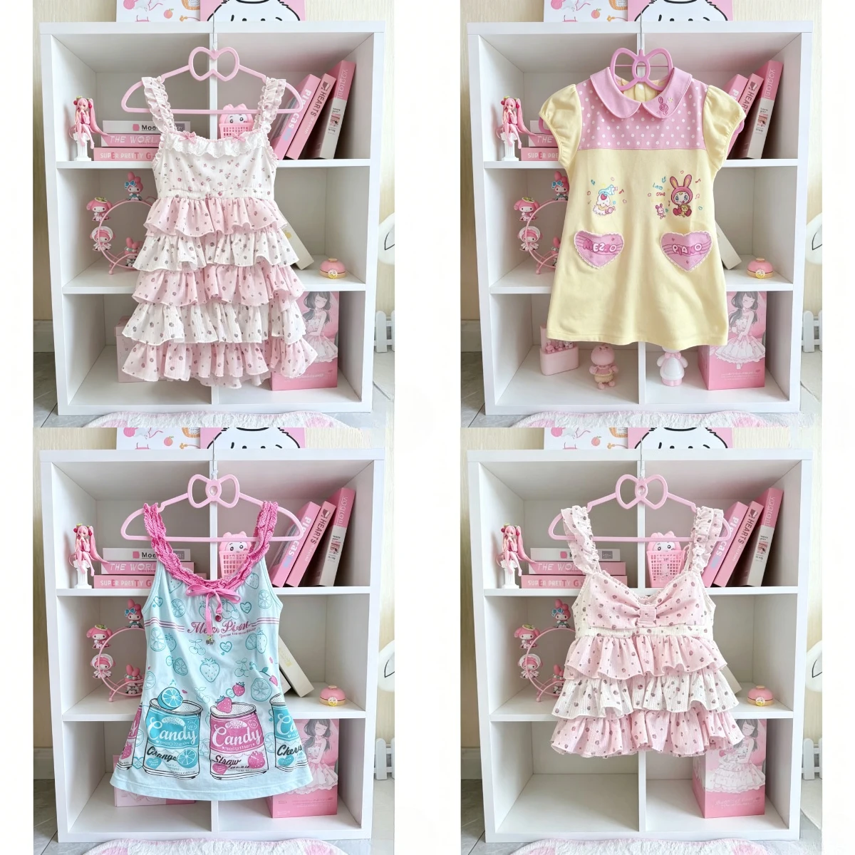 Ärmellose japanische Kawaii-Weste für Damen, lässige Y2K-Crop-Tops, bedruckte süße T-Shirts für Mädchen, Tochterkleidung, Oberbekleidung, Subkultur