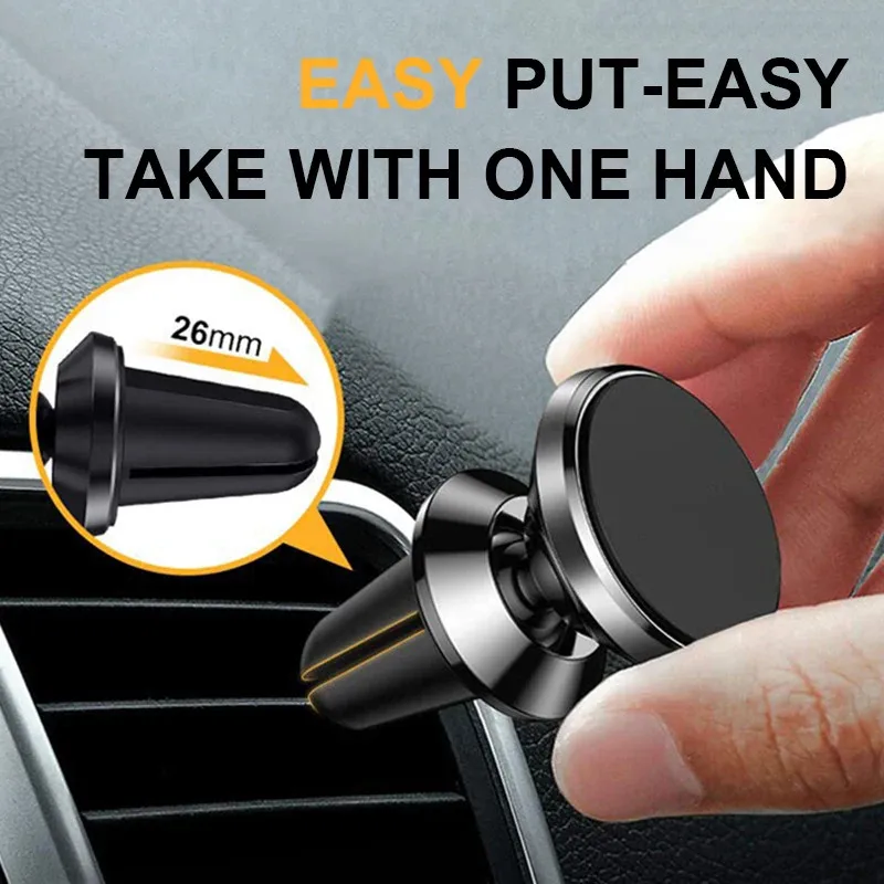 Magnetic Phone Holder Car Mount With Car Air Vent Clip Cellphone Mount Phone Bracket 360 Degree Adjustable Smart Phone Universal 