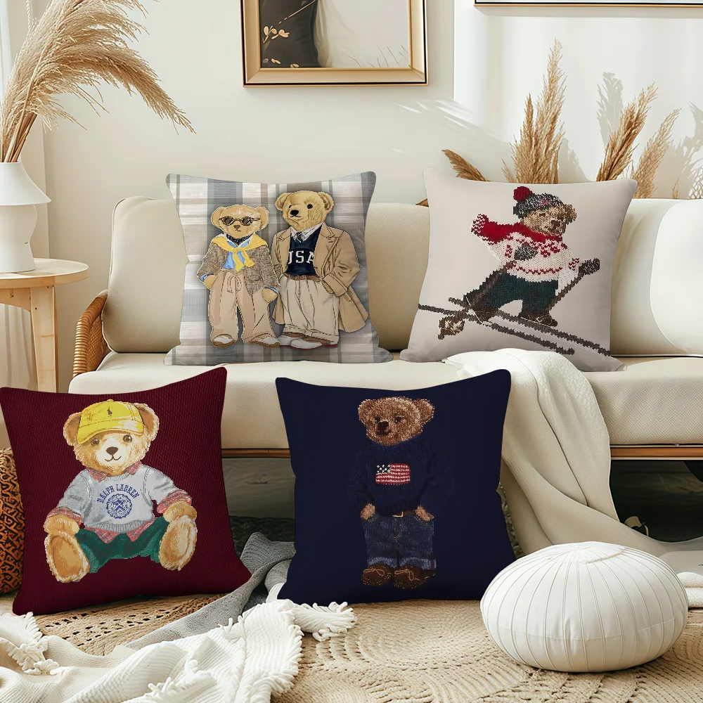 Fashion bear cushion cover Pillow Cover Decoration Room Home Sofa living Office Car Nordic Simplicity