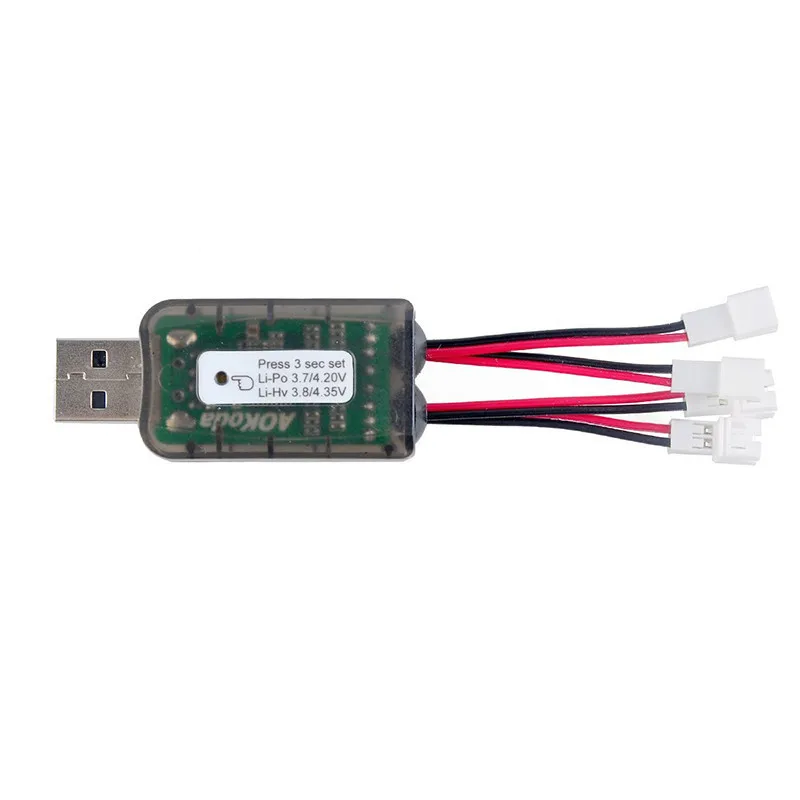 AOKoda CX405 charger USB Ph2.0 socket 1S lithium battery charger 4.35V high voltage four channels