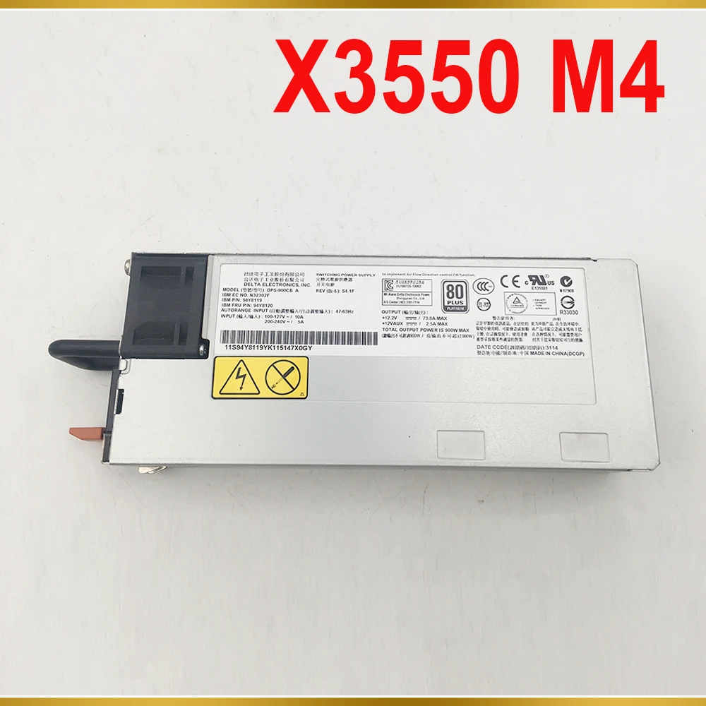 Fuente de alimentación para servidor IBM X3550 M4, DPS-900CB A 94Y8119 94Y8120, 900W