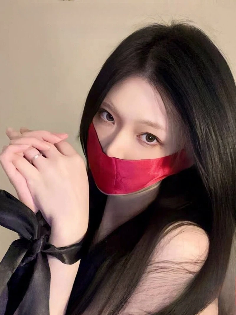 Máscara de olho de fita misteriosa com design de venda, acessório sensual romântico para estilo gato-menina ou coelho-menina, faixa de cabeça ascética fofa