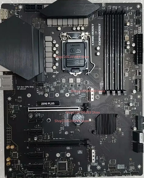 

Материнская плата MSI Z590 PLUS, интерфейс LGA1200, поддержка процессоров Intel 10/11 поколений