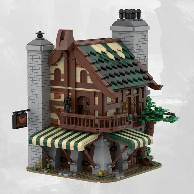 Stadt Street View Modell MOC Gebäude Ziegel Bäckerei Architektur Modulare Technologie Kinder Urlaub Geschenke Montieren Spielzeug Anzug