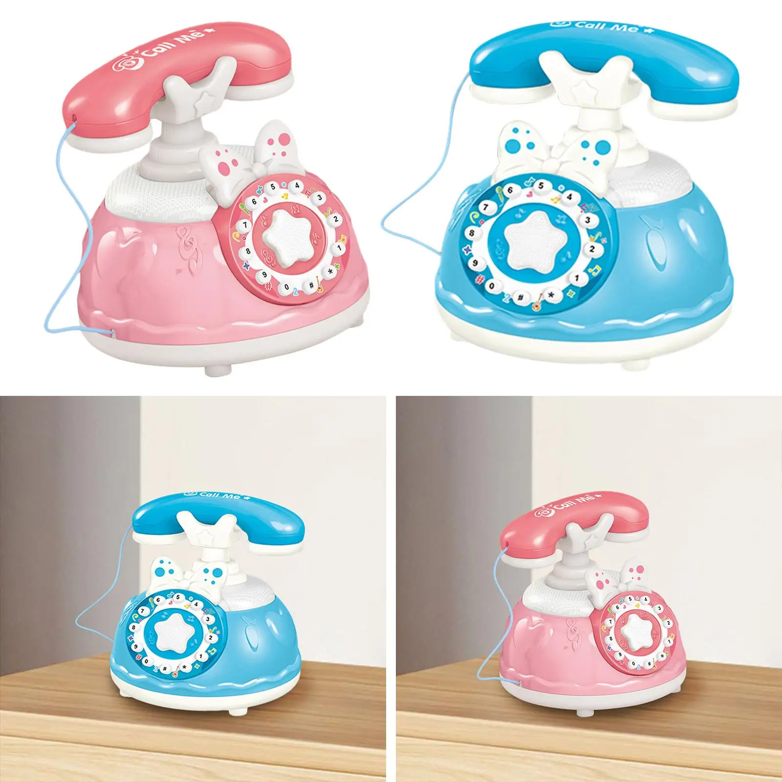 Baby Phone Toy Pretend Phone Toy Gift for Boys Girls Multifunctional Hand Eye