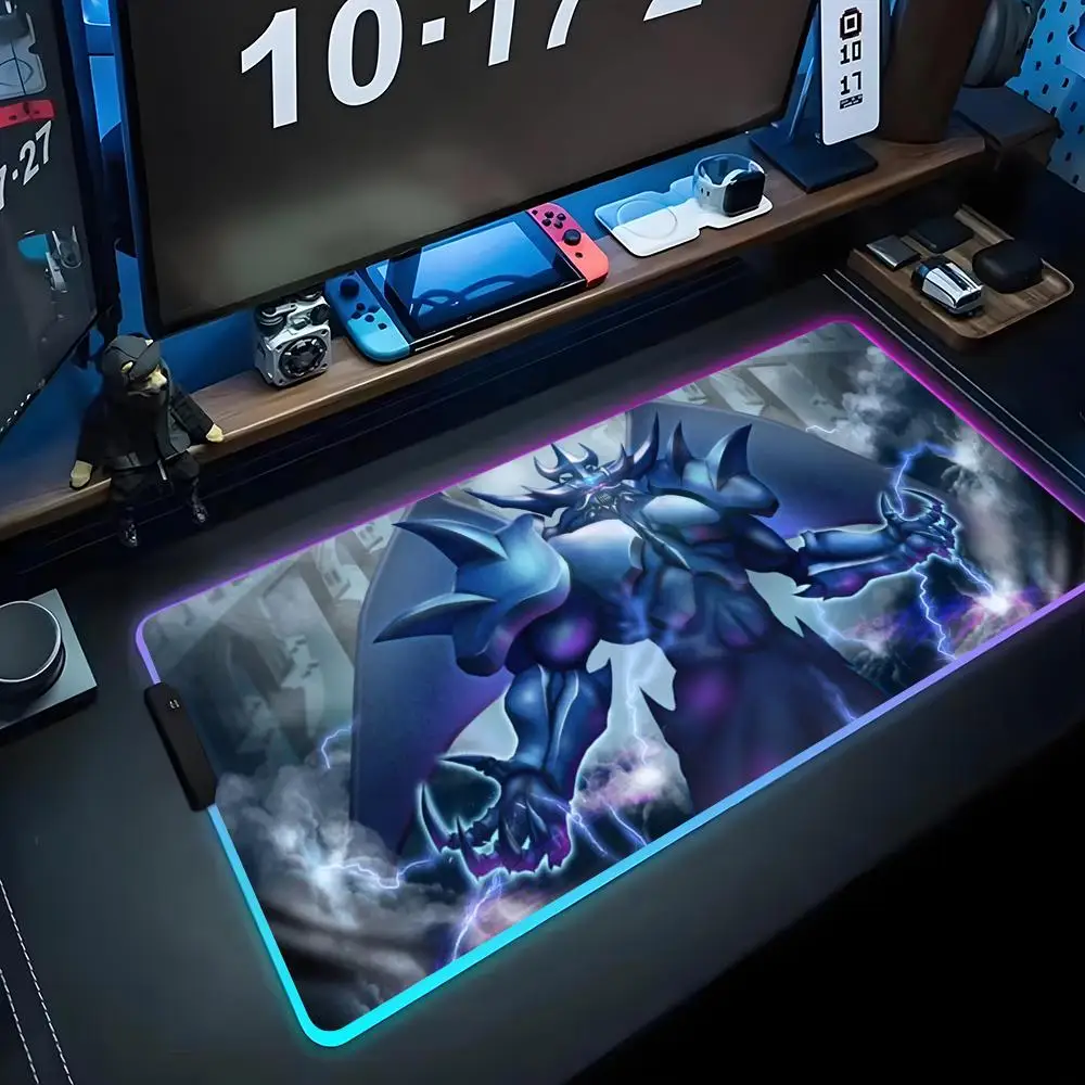 

obelisk the tormentor Mouse Pad RGB Gaming Mousepad Big LED Pad PC Desk Mat Luminous Mouse Pad Large Keyboard Mats Table Rug