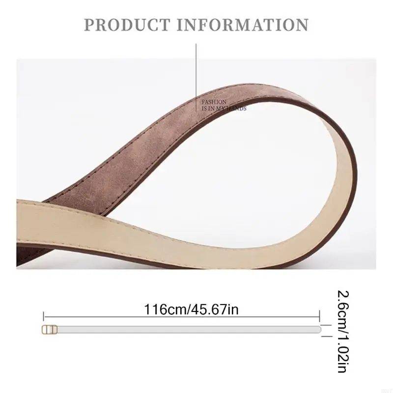 حزام عصري بإبزيم مربع الشكل وحزام من الجلد الصناعي هدية مثالية