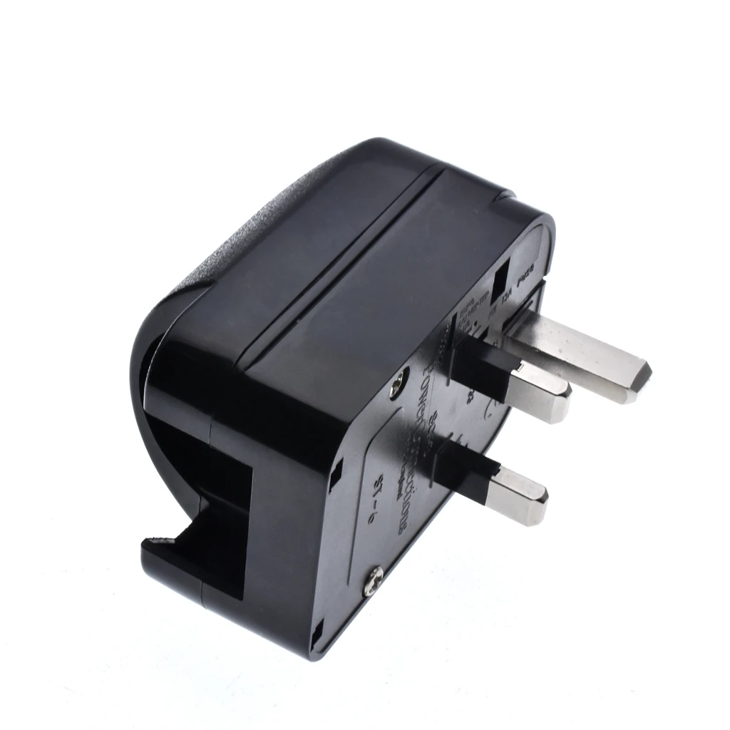 Universal 13A 250V HK Singapore Malaysia United Kingdom power cord online cable converter connector EU to UK adapter fused plug