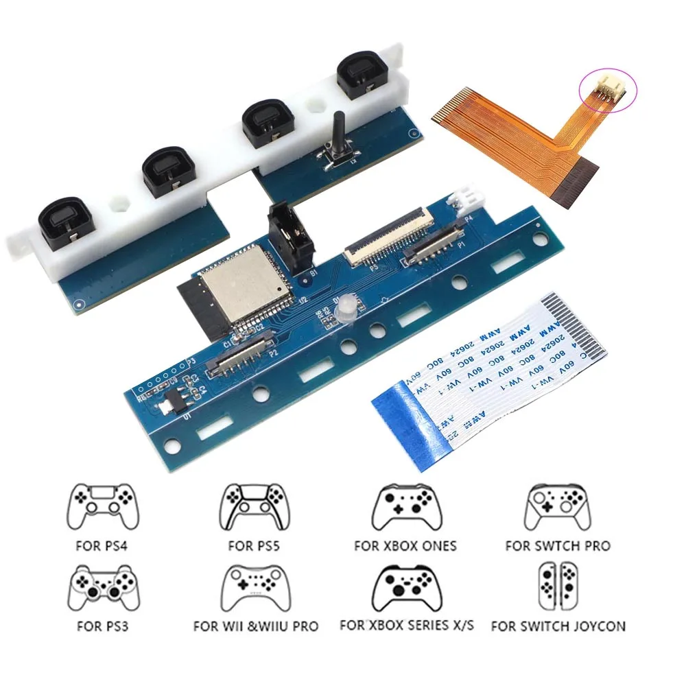 Controlador Bluetooth Sem Fio iBlueControlMod para Adaptador Interno SEGA DC para Console SEGA Dreamcast