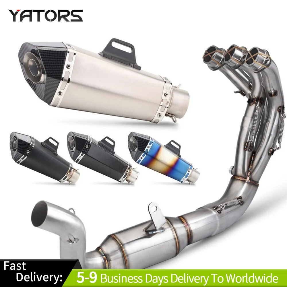 

Exhausts Pipes For Yamaha MT09 FZ09 2021-2024 Full Exhaust System 51mm Muffler Pipe Black