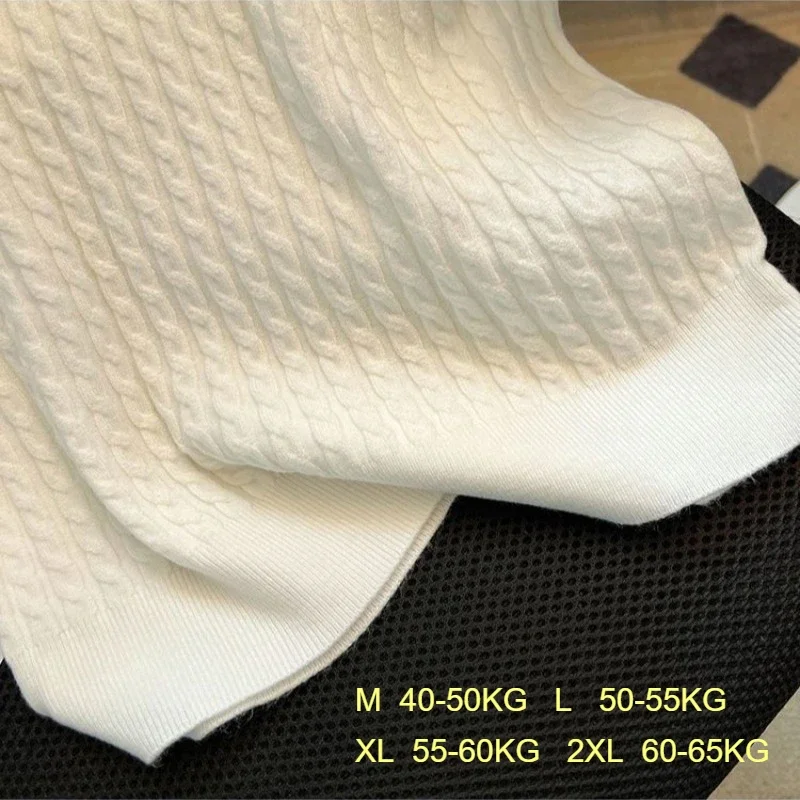 Summer Women's Polo-neck Short-sleeved Shirt Ice Silk Twist Stripe Knitting T-Shirt Thread Loose Minimalist Lapel Pullover Tees