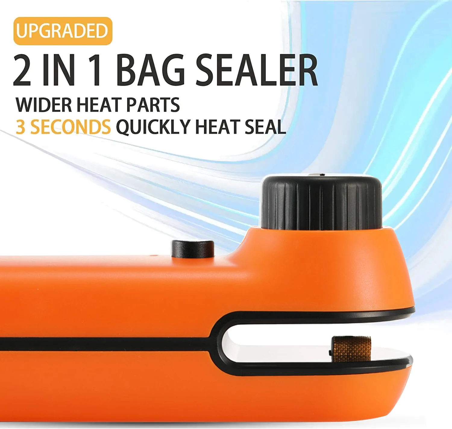 2-in-1 ミニ食品袋シールと切断ナイフしがみつくフィルムシール機充電式ハンドヘルドキッチンに適した