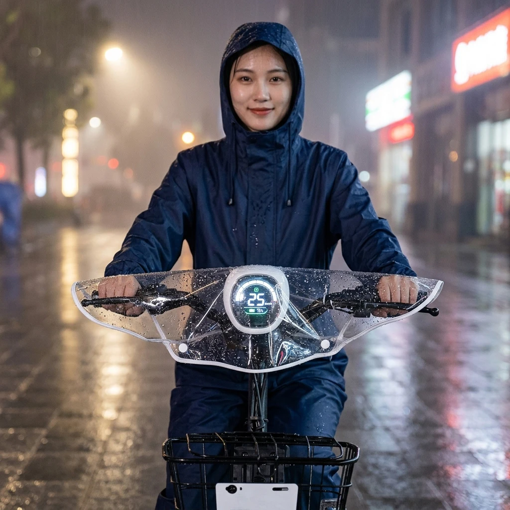Electric Motorcycle Handlebar Rain Cover Clear PVC Front Dashboard Waterproof Shield E-bike Handlebar Rainproof Protector 1Pcs
