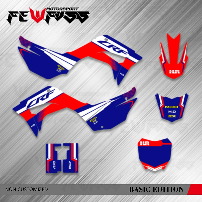 

Мотоциклетные графические фоны Fewfuss, наклейки, комплект наклеек для Honda CRF110F 2019 2020 2021, номер, имя на заказ