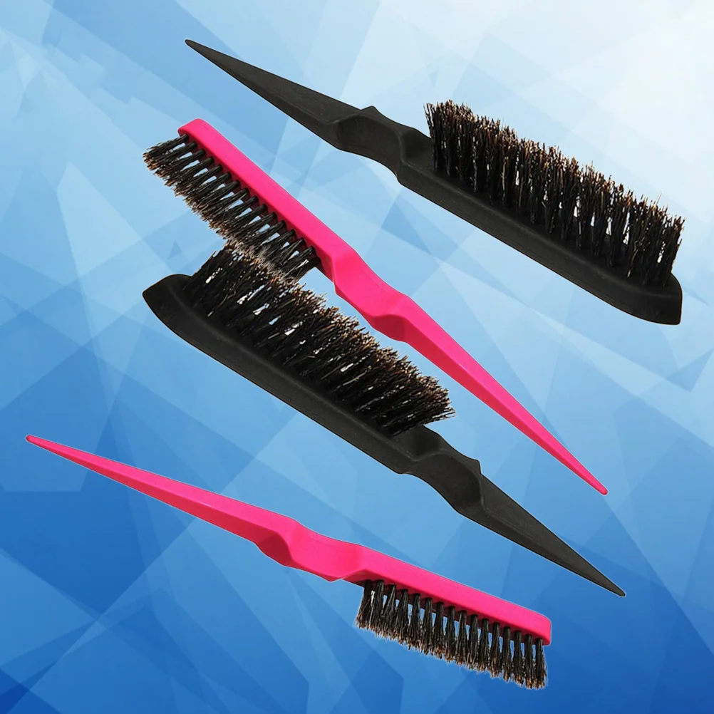 

4Pcs Eco-Friendly Bristle Brush Comfortable Dead Hair Scurf Thin Long Handle Home Salon Professional Hairdressing