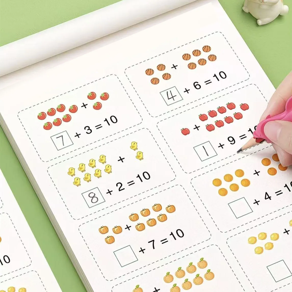 60-seitiges Übungsbuch für Addition und Subtraktion, Mathematik-Arbeitsbuch für Vorschule und Kindergarten zur Zahlenzerlegung und Addition – Detail 2