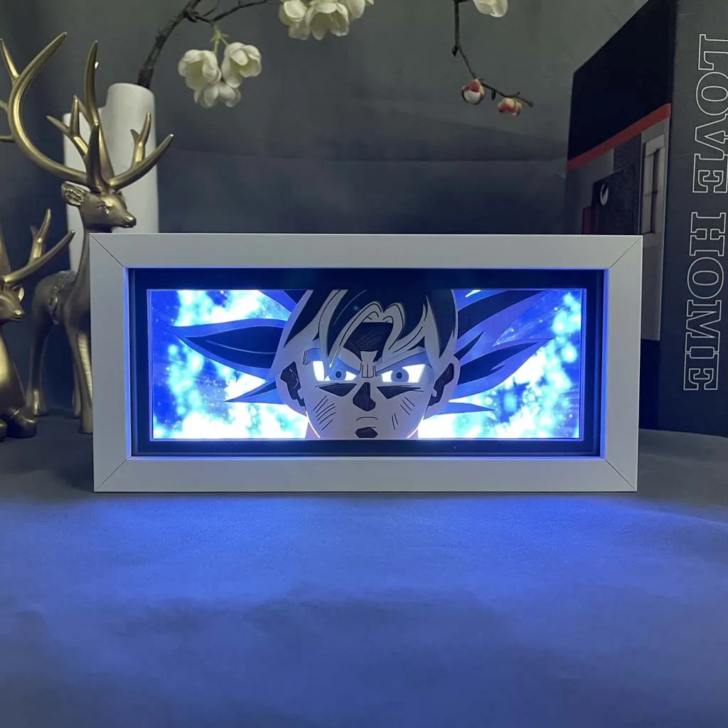 อะนิเมะ Lightbox กระดาษแกะสลักโคมไฟ 3d ตัดกระดาษเด็กของขวัญห้องนอนไฟตกแต่ง Desktop Night Light