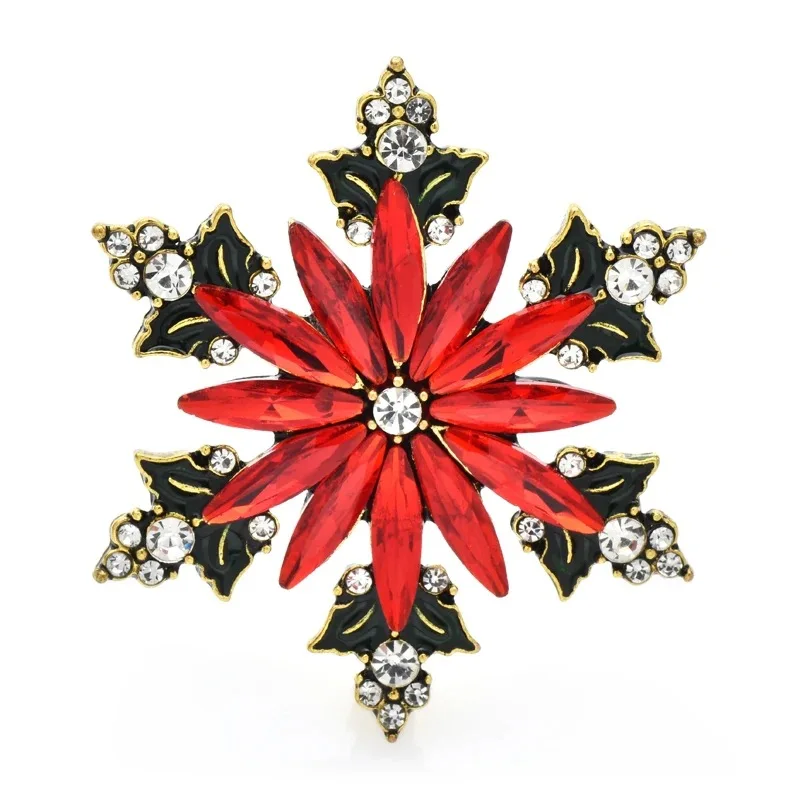 New Rhinestone Domineering Retro Snowflake Women'S Brooch Personalized Temperament Corsage Accessories Wholesale