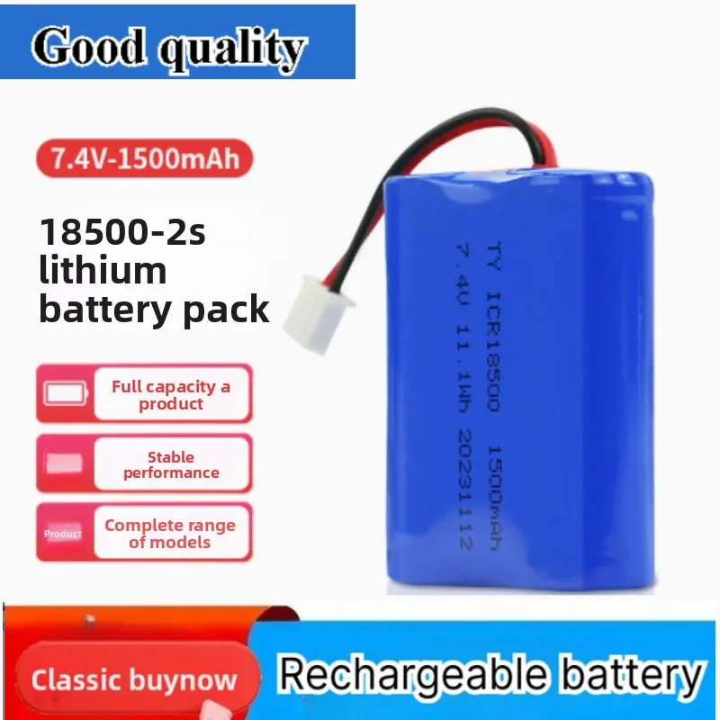 for 18500 Lithium Battery Pack 7.4V 1500mAh Certified Rechargeable Battery for 3D Printer Power Tool