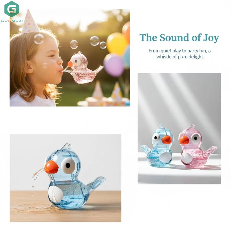 Transparent Water Bird For Children - Pour Water And Blow To Create Cheerful Sounds, Train Mouth Muscles - Fun Musical Toy