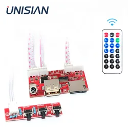 UNISIAN Bluetooth 5.0 decoder Board USB u-disk tf card Aux Signal input Support MP3 WMA WAV FLAC APE remote control DAC Decoder