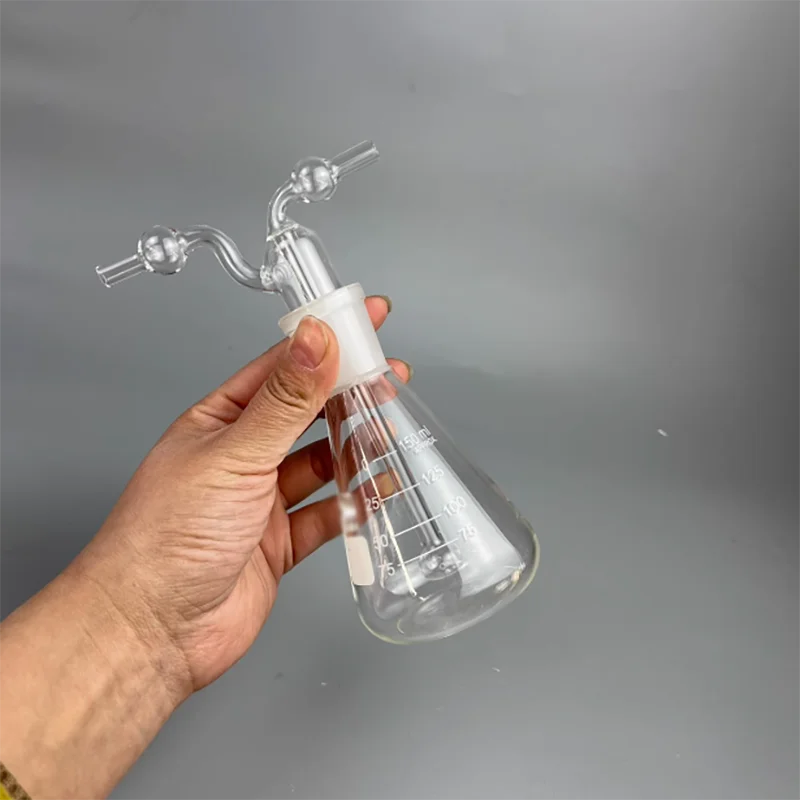 Triangular Washing Bottle Glass Washing Bottle 150ml Glass Washing Bottle Triangular Washing Bottle Filter Gas 500ml