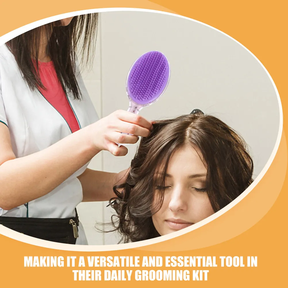 

Oval Transparent Hair Brush Featuring Cartoon Design Scalp Massage for -Free Combing Ideal for Wet Or