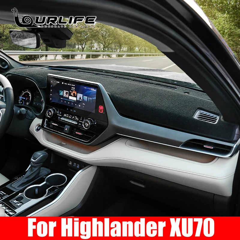 

Чехол для приборной панели автомобиля Toyota Highlander Kluger XU70 2021 2022 2023, автомобильный коврик для приборной панели, нескользящий солнцезащитный козырек, коврики, аксессуары