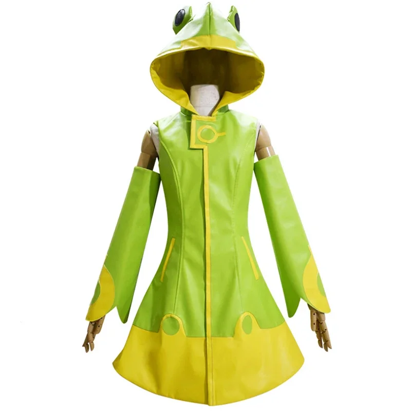 Anime Card Captor Cosplay Costume Kinomoto Sakura Green Frog Raincoat Outfits Adult Children Halloween Carnival Party Suit