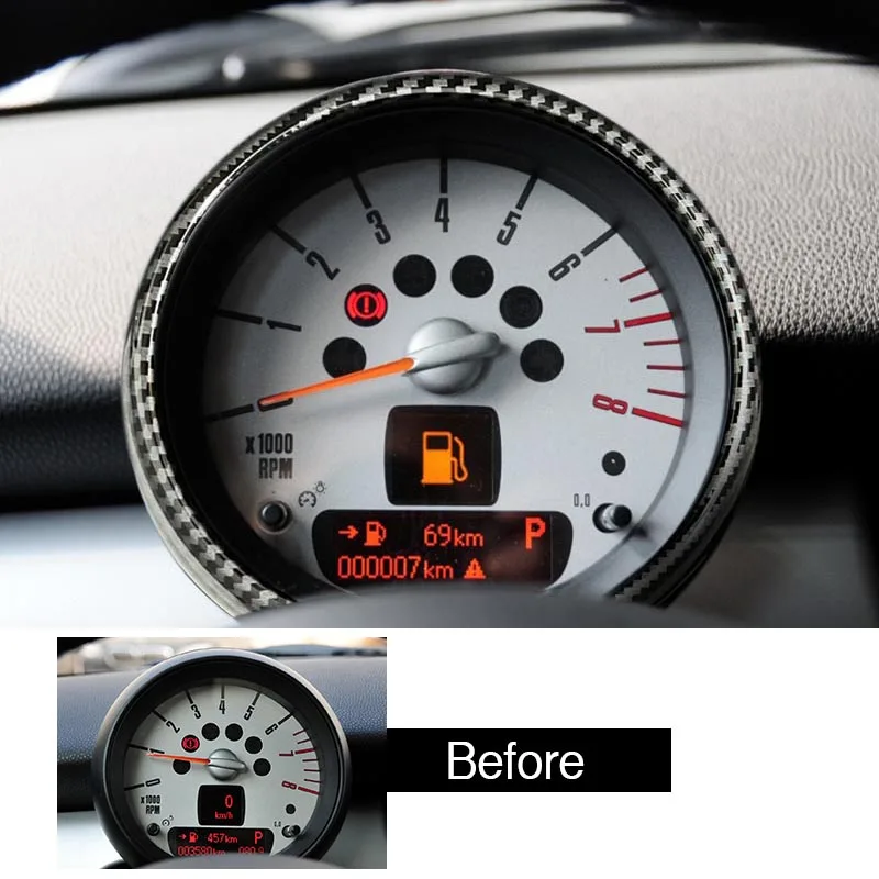 Car Dashboard Tachometer Decorative Sticker Modification Cover For BMW MINI Cooper S R55 R56 R57 R58 R59 R60 R61 Car Accessories