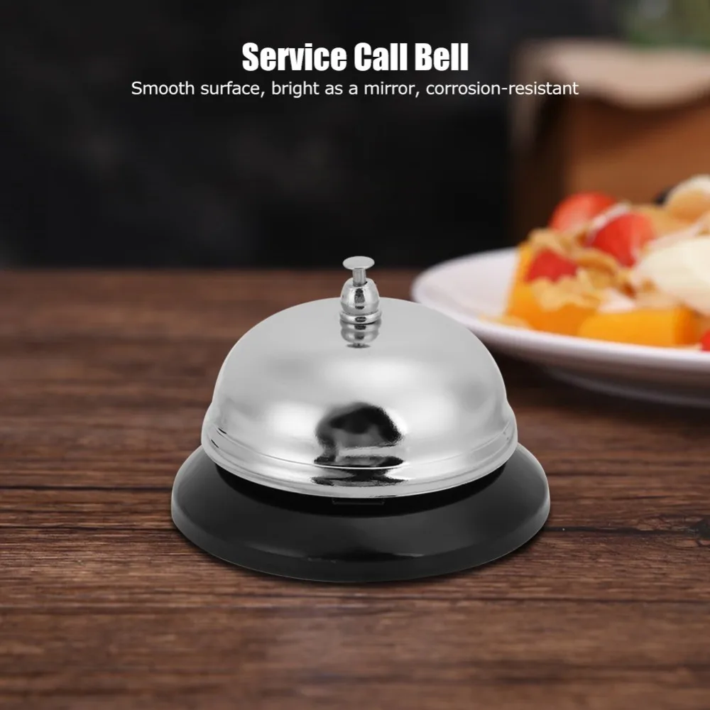 3pcs Anti-Rust Stainless Steel Service Call Bell Small Footprint Loud Clear Sound Reception Service Bell Counter Bell Office