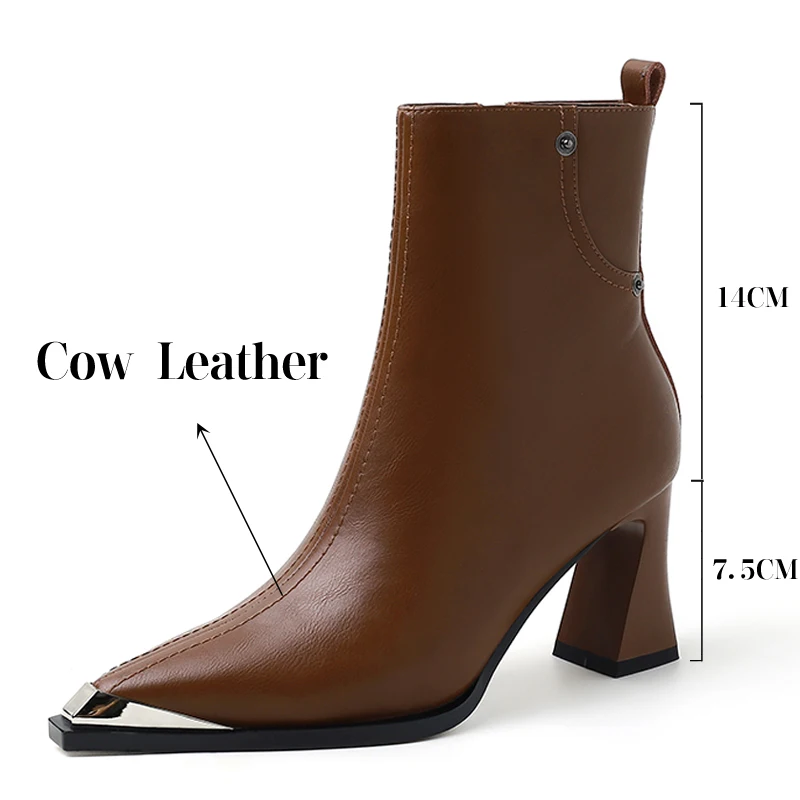 TULING JUN 2024 Autumn Winter Women's Boot Pointed Toe Fashion Graceful Sexy Temperament Hot Sales High-end Shoes For Women L