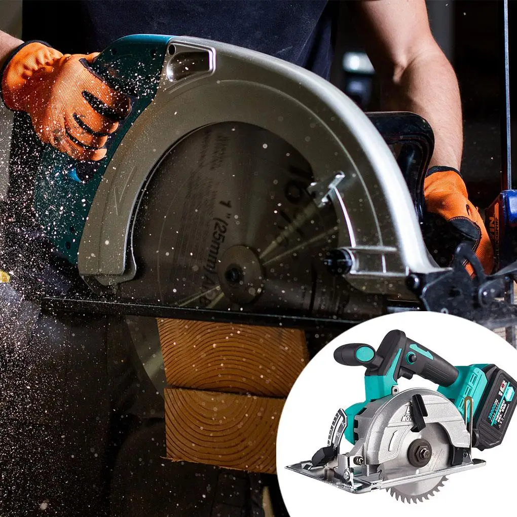 Rechargeable Cordless Circular Saw Fast Speed 9500r/min Adjustable Metal Glass Multifunctional Electric Saws Stoneworking Tools